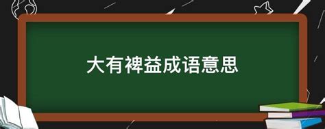 大有裨益注音|成语大有裨益的意思